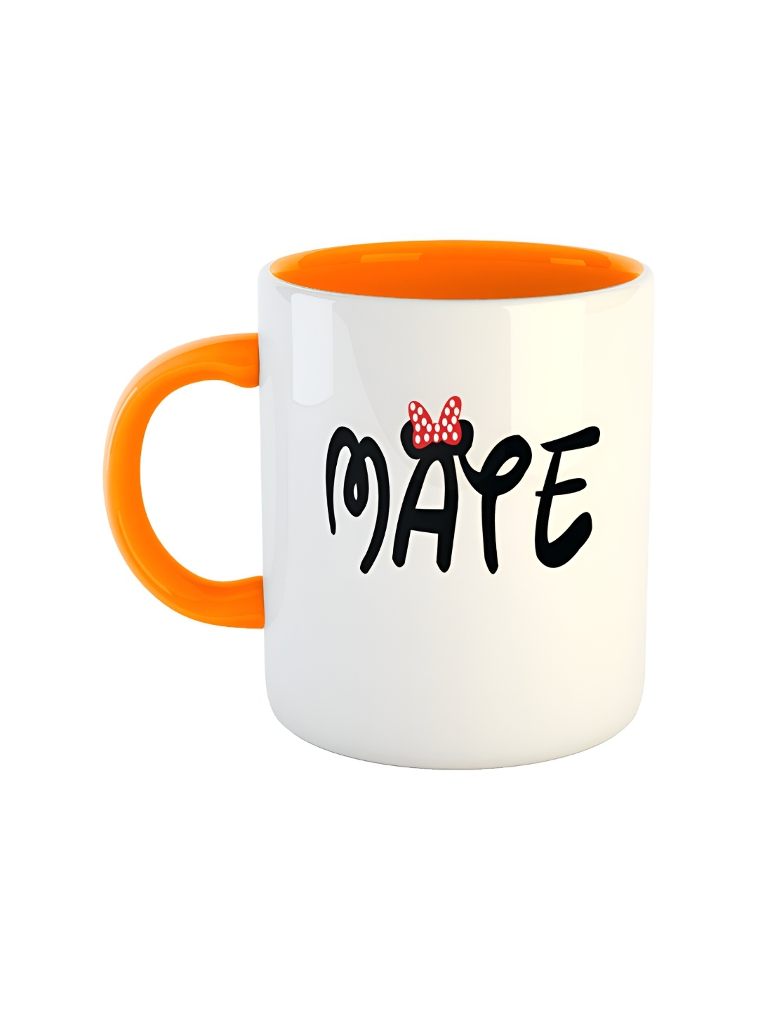

ARTBUG Orange & White Printed Ceramic Glossy Mug 350 ml