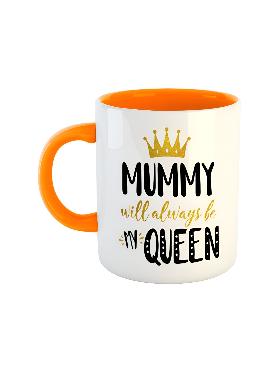 

ARTBUG Orange & White Printed Ceramic Glossy Mug 350 ml