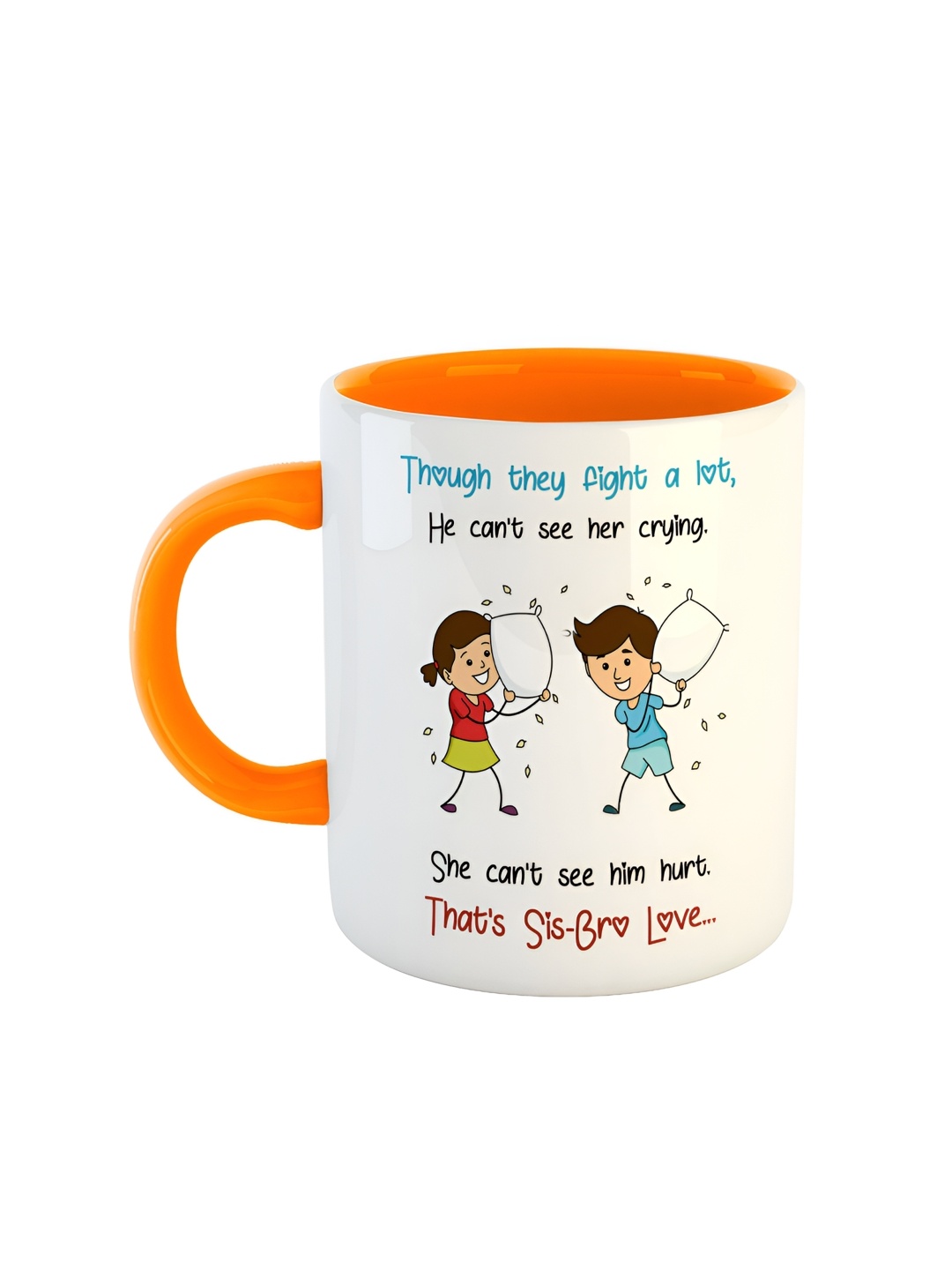 

ARTBUG Orange Red Printed Ceramic Glossy Mug