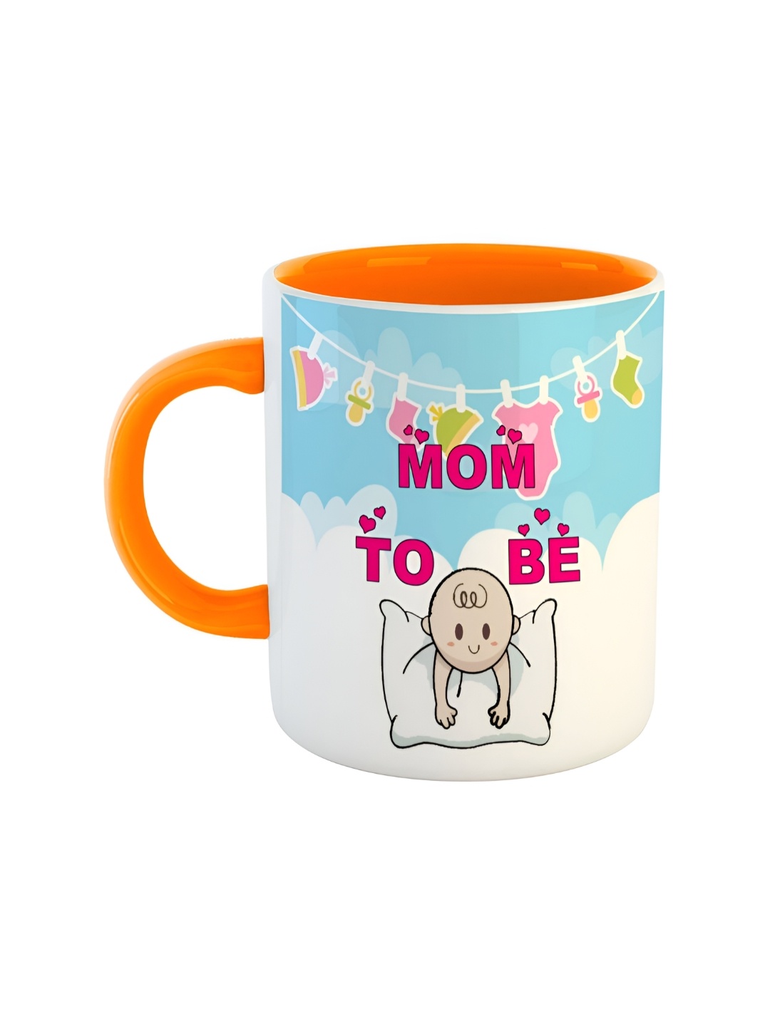 

ARTBUG Orange Red Printed Ceramic Glossy Mug