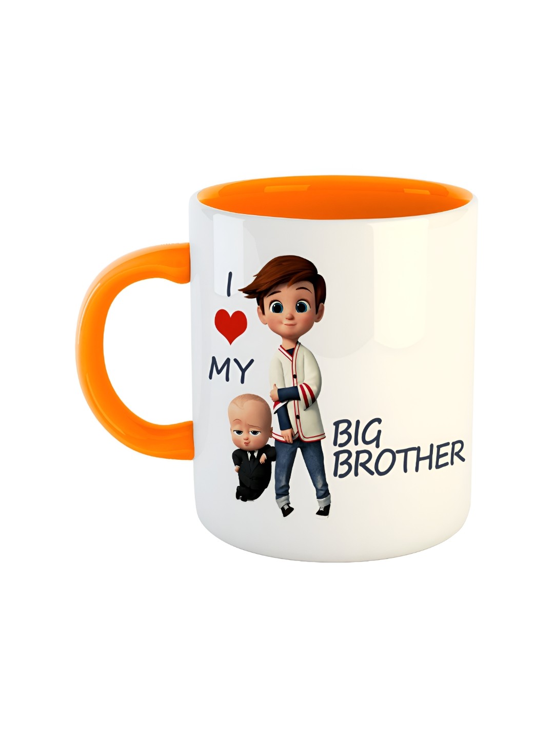 

ARTBUG Orange Red Printed Ceramic Glossy Mug