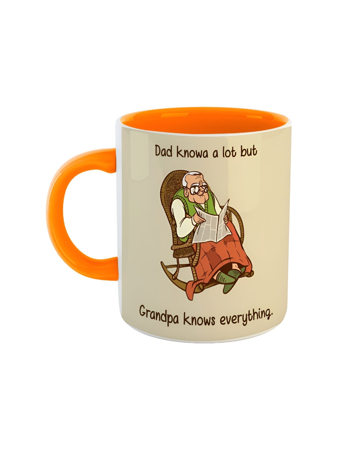 

ARTBUG Orange Printed Ceramic Glossy Mug