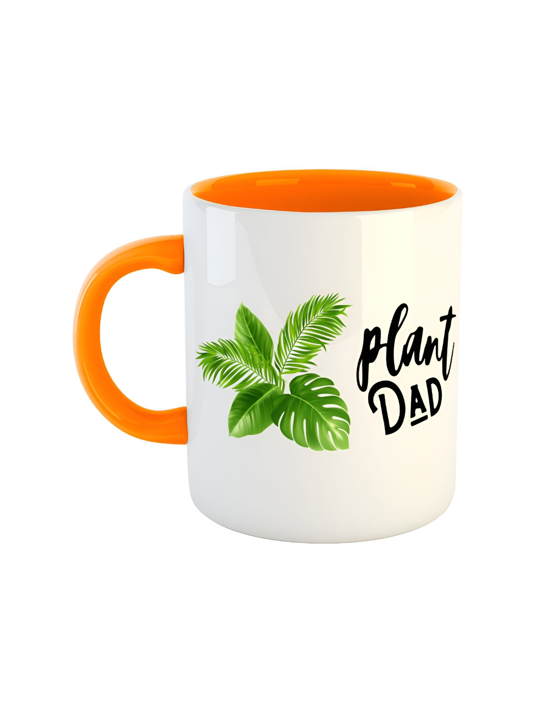 

ARTBUG Orange & White Printed Ceramic Glossy Mug
