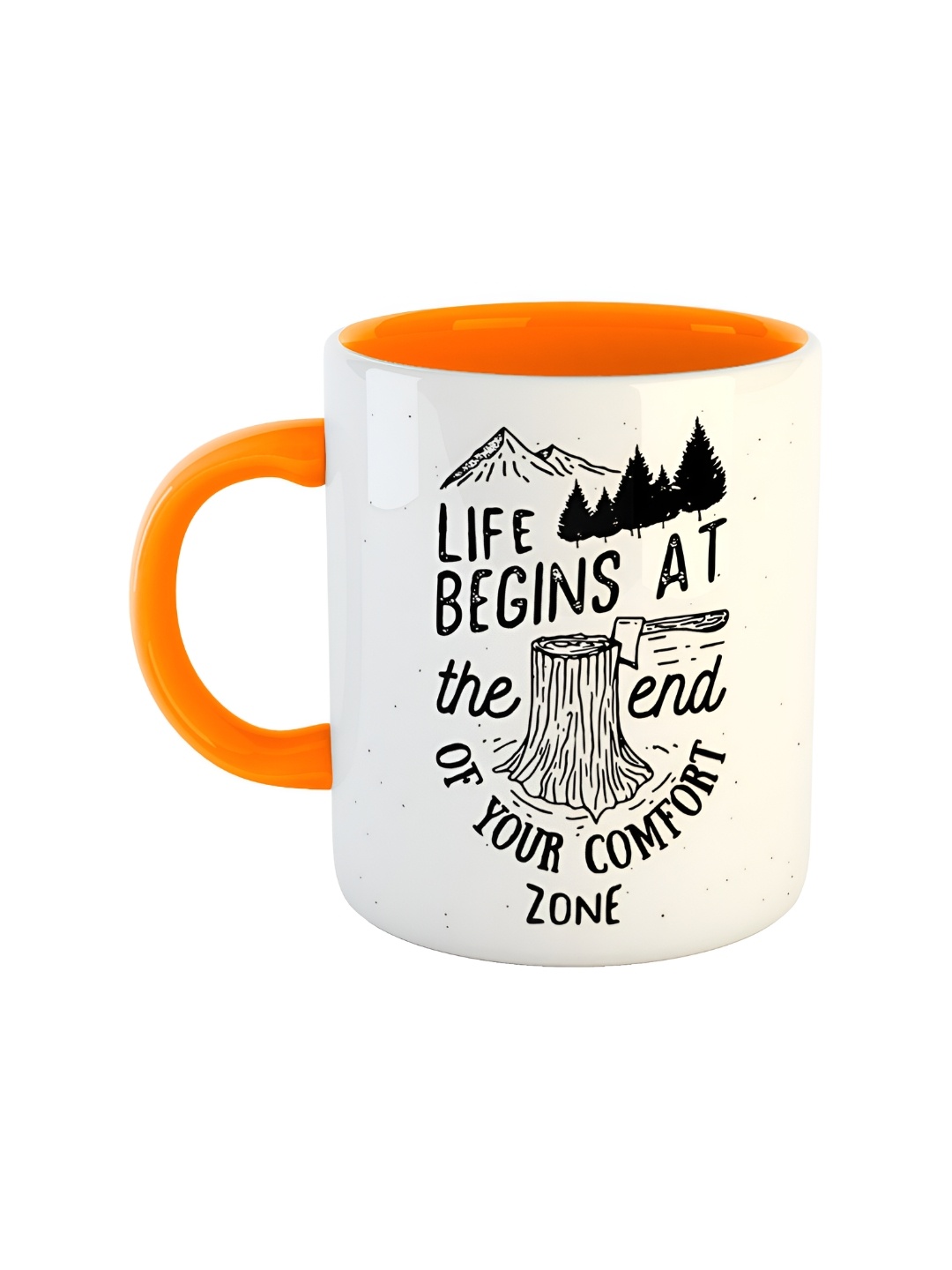 

ARTBUG Orange Printed Ceramic Glossy Mug