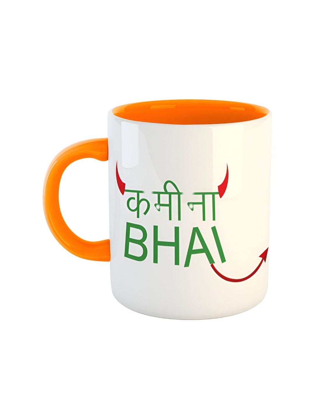 

ARTBUG Orange & White Printed Ceramic Glossy Mug
