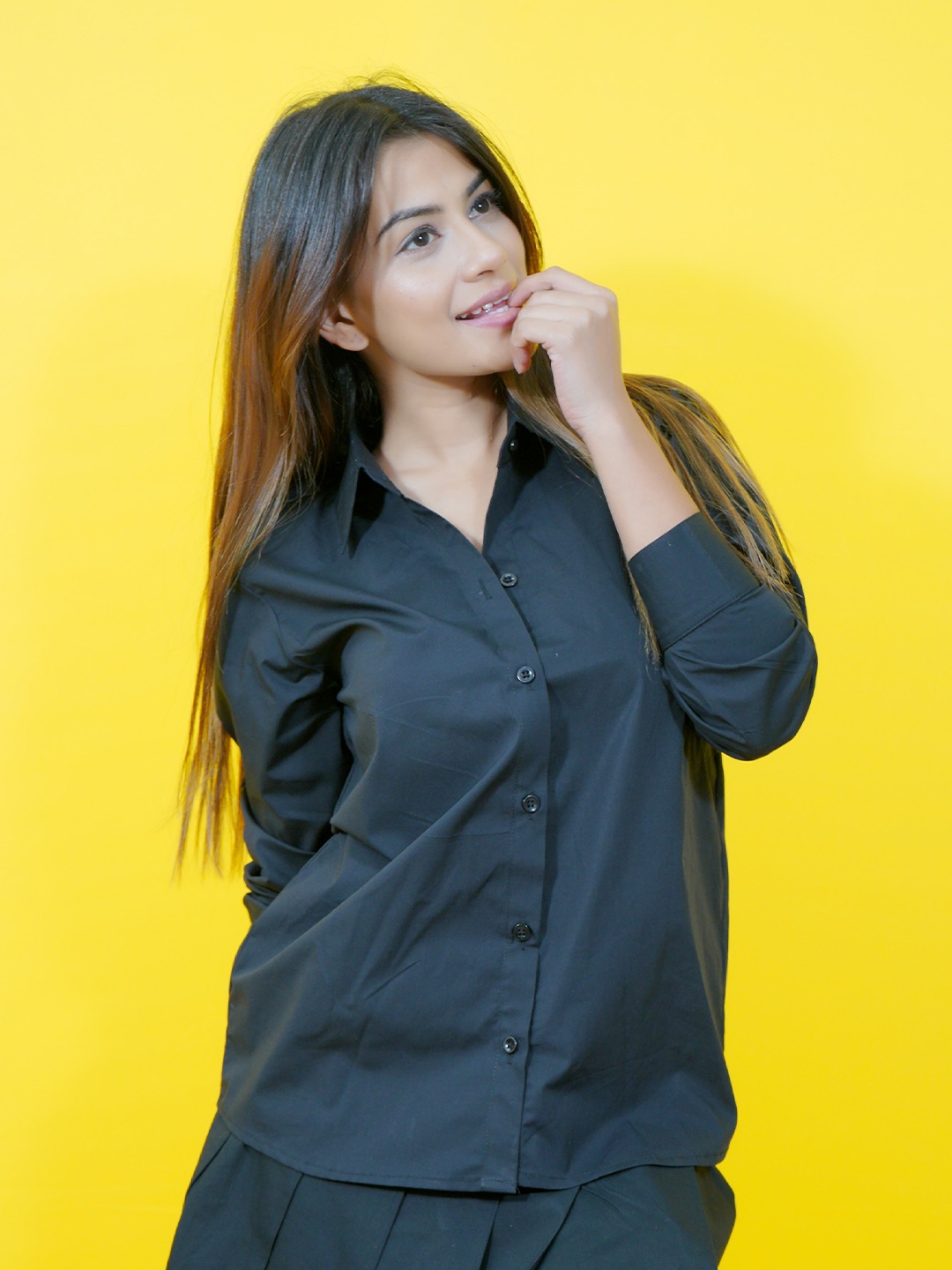 

CRAZEVILLA Comfort Cotton Casual Shirt, Black