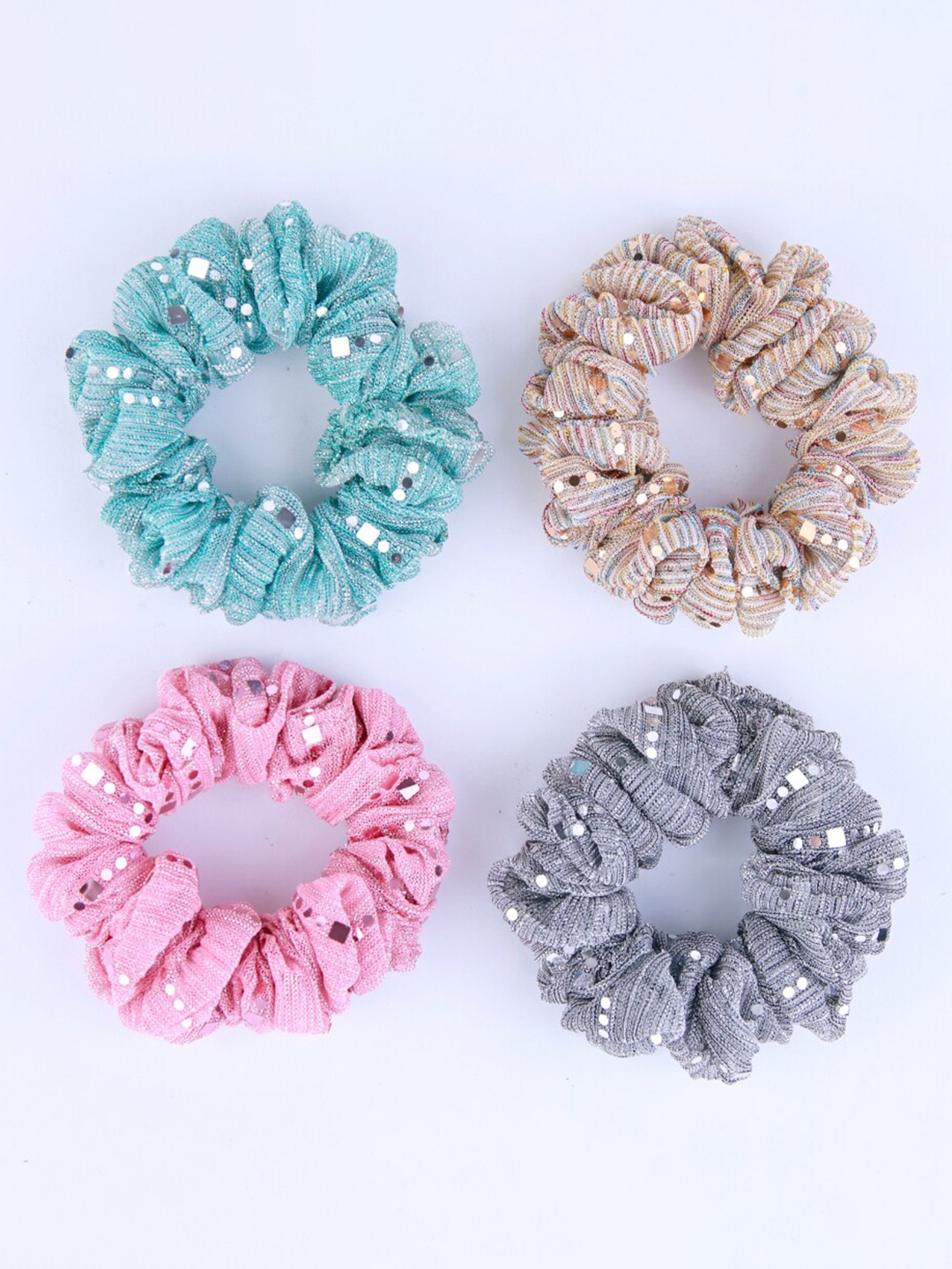 

Choko Girls Set of 4 Ponytail Holders, Pink