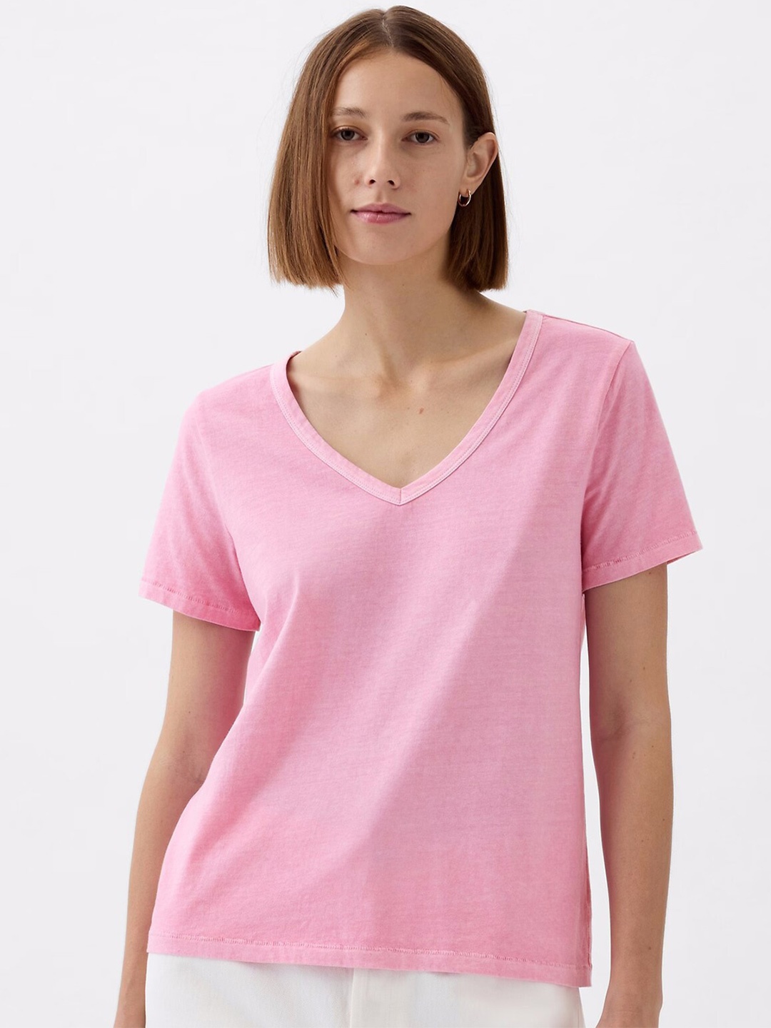 

COLOR CAPITAL Pack Of 10 V-Neck T-shirt, Pink