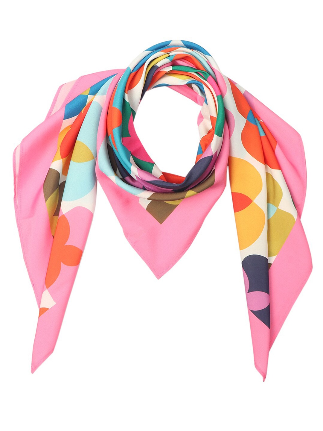 Beau Design Women Printed Scarf, Peach