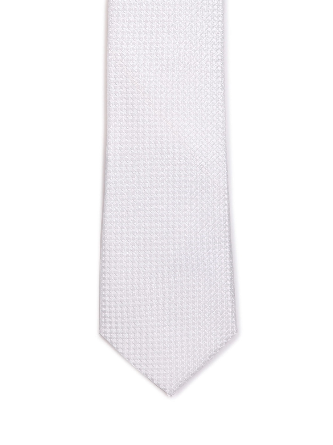 

Arrow Men Woven Design Broad Tie, White