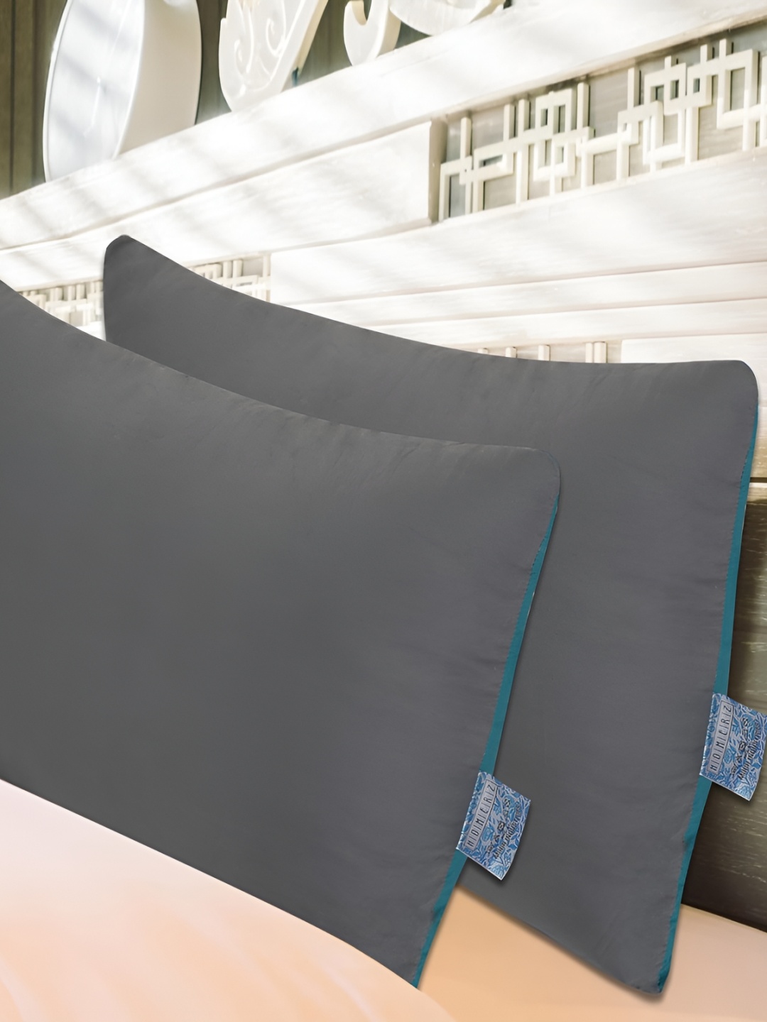 

Homerz Grey & Green 2 Pcs Lightweight Sleep Pillows