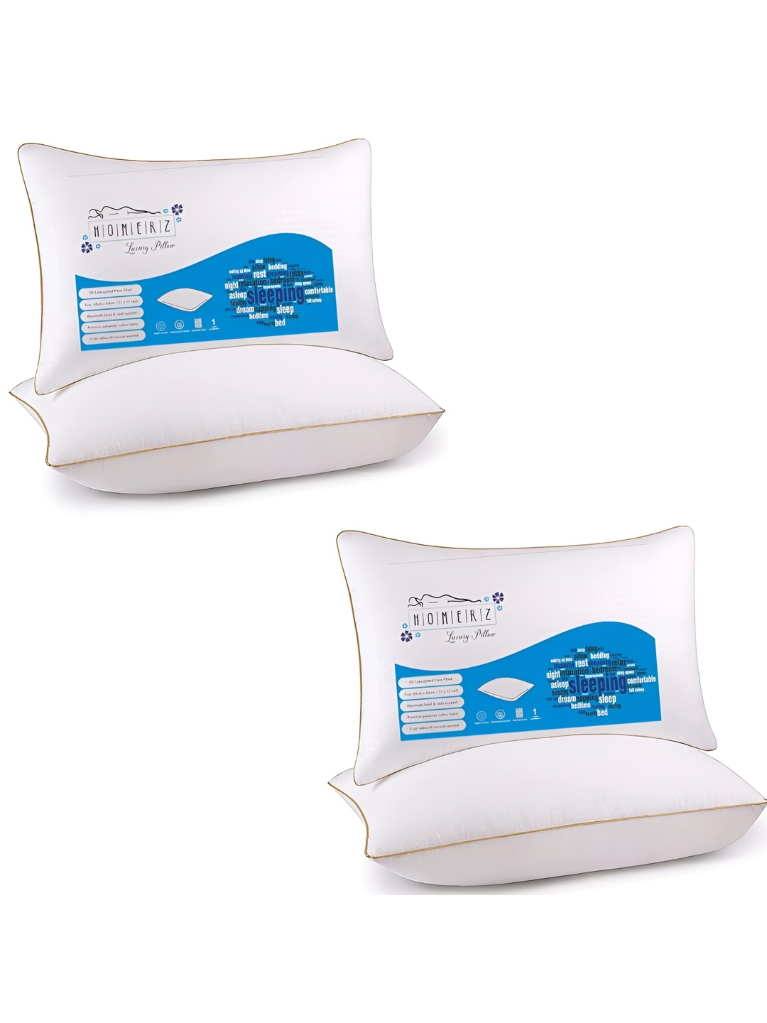 

Homerz White 4 Pcs Lightweight Sleep Pillows