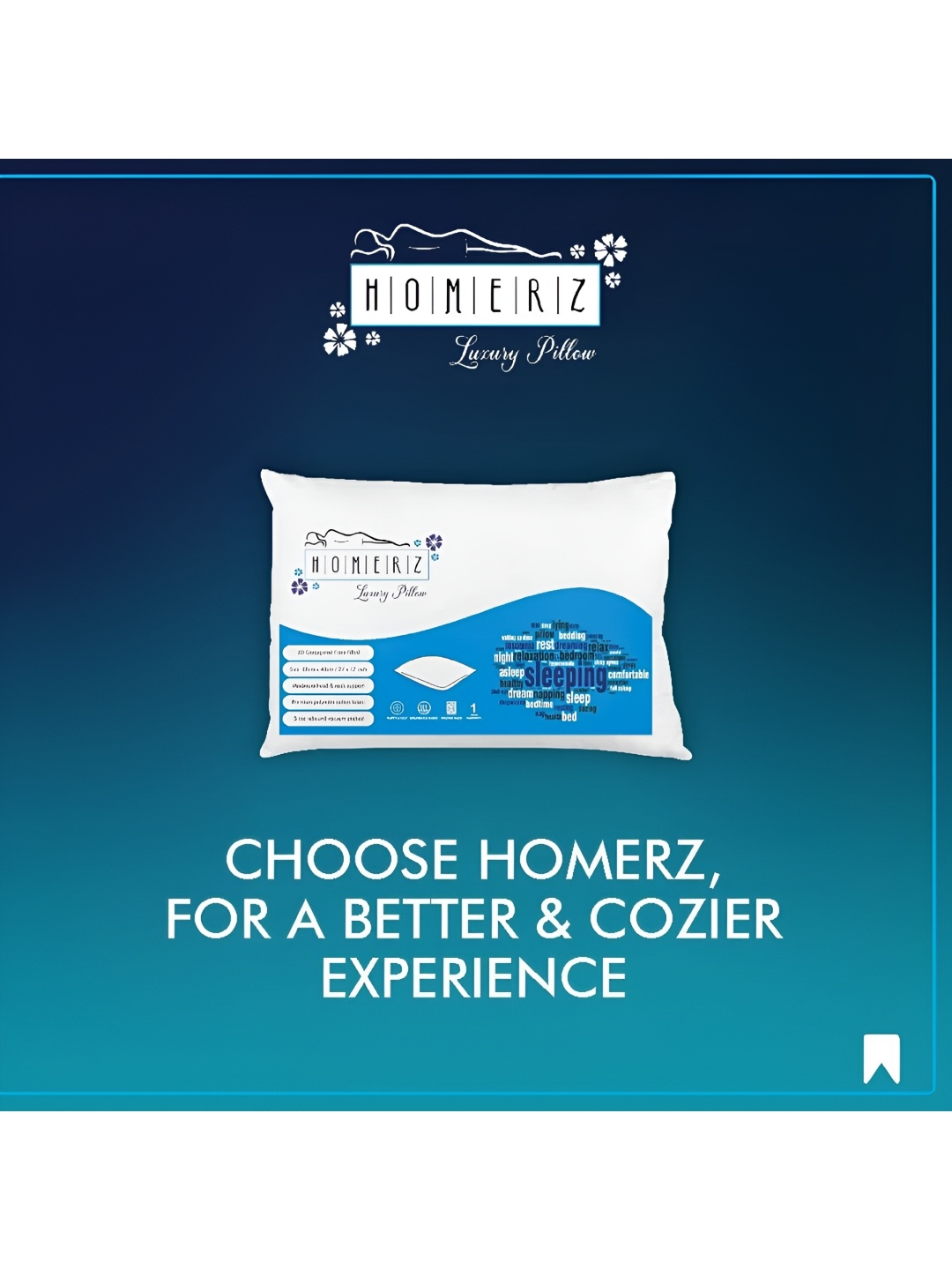 

Homerz White 4 Pcs Lightweight Sleep Pillows