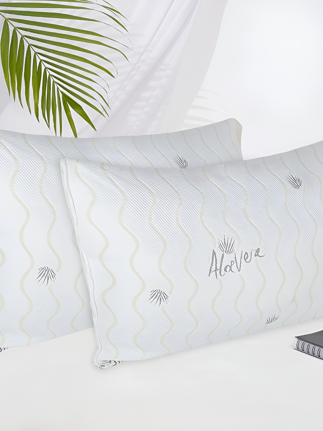 

Homerz White & Grey 2 Pcs Lightweight Sleep Pillows