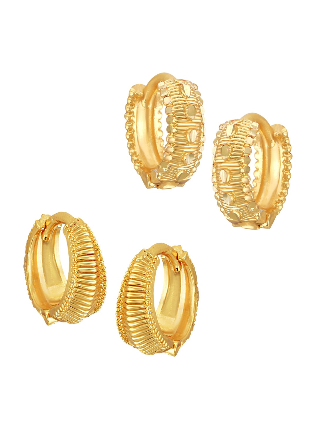 

Vighnaharta Set of 2 Gold-Plated Hoop Earrings