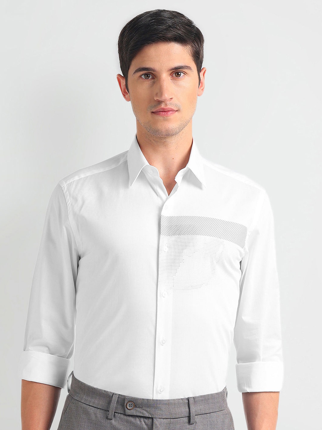 

Arrow New York Spread Collar Slim Fit Cotton Formal Shirt, White