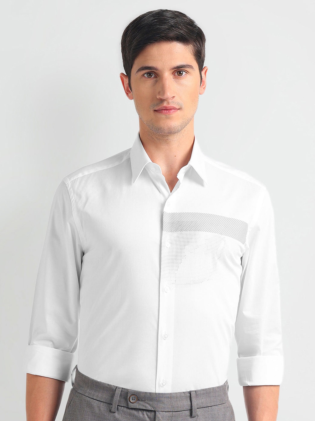 

Arrow New York Spread Collar Slim Fit Cotton Formal Shirt, White