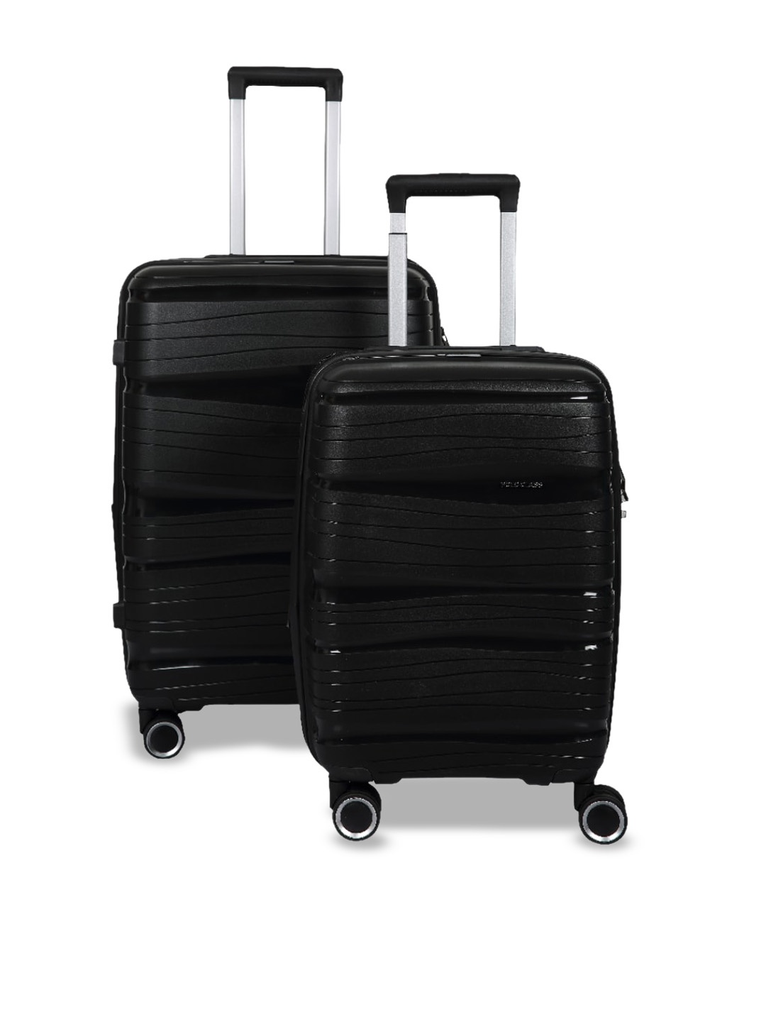 

Polo Class Set Of 2 Textured Hard-sided Cabin & Medium Trolley Suitcase, Black