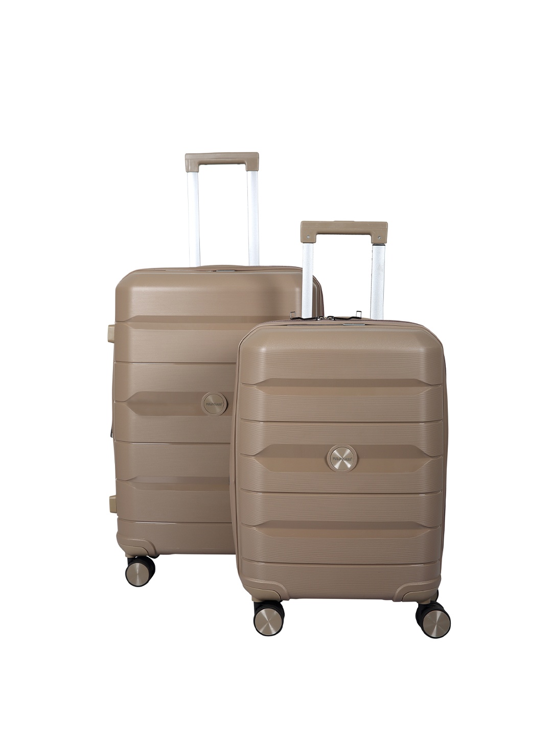 

Polo Class Set Of 2 Textured Hard-sided Cabin & Medium Trolley Suitcase, Beige