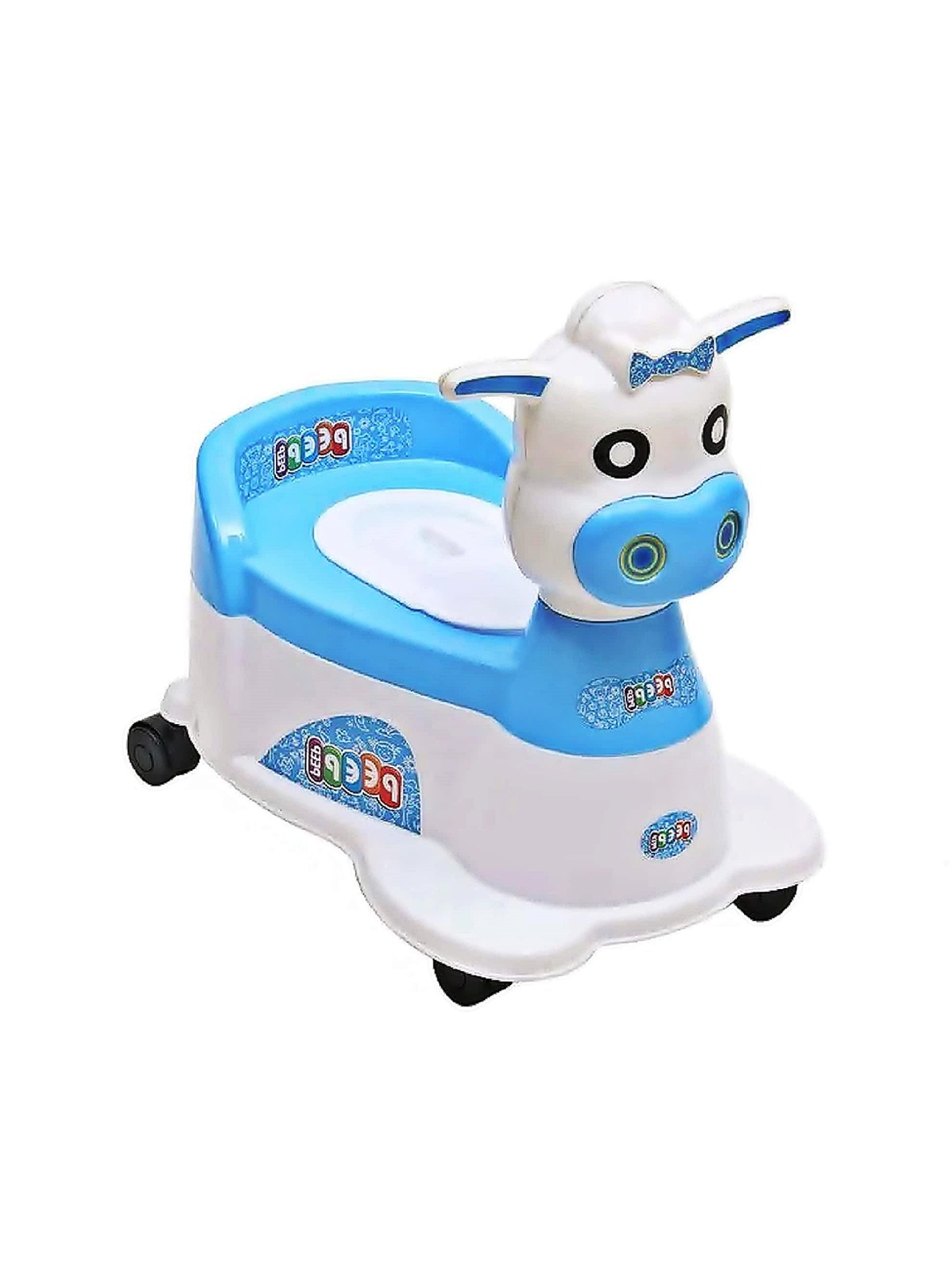 

MUREN Kids Blue Cow Shape Handle -Ride On Car Shape Design Potty Training Seat