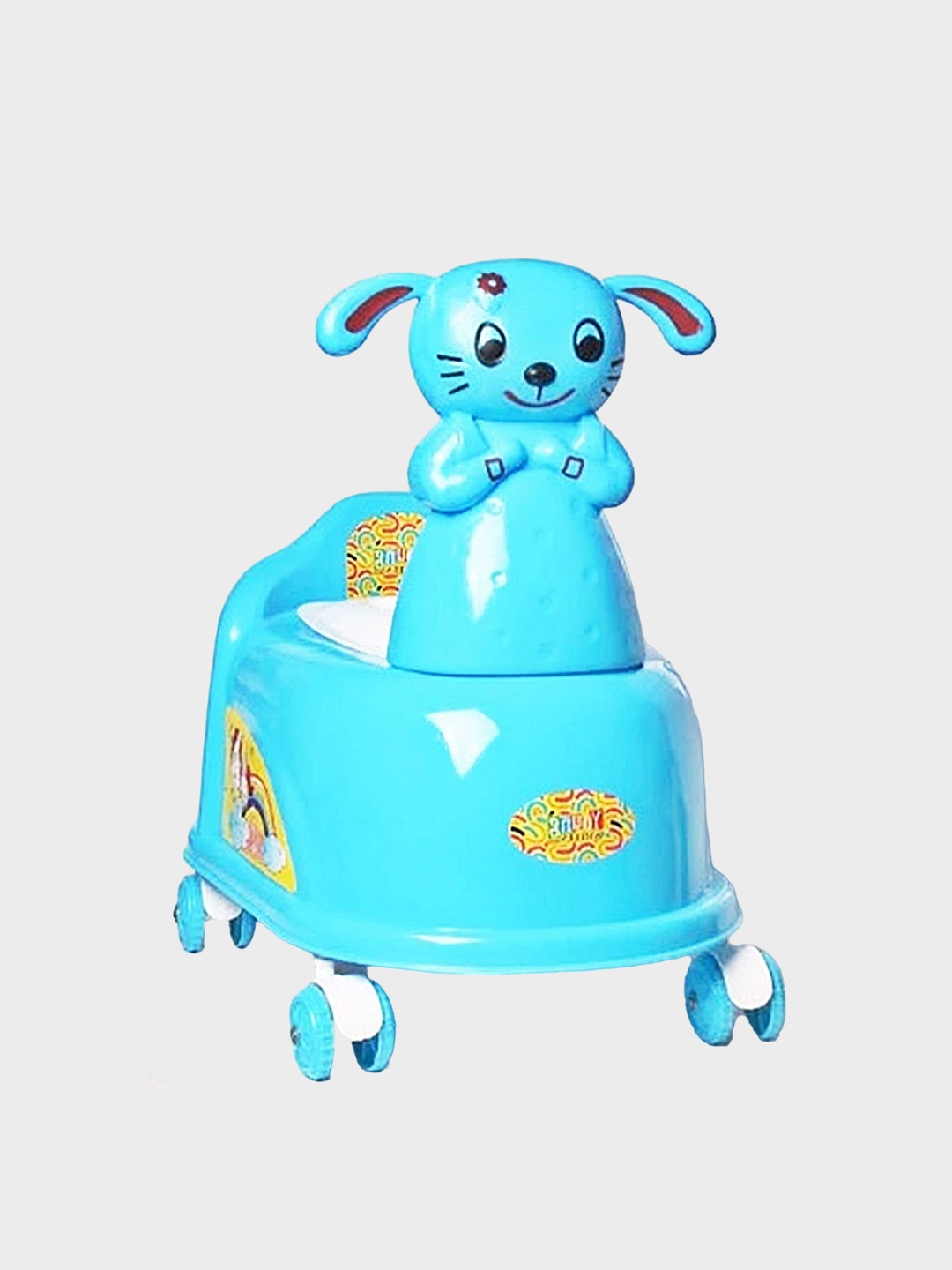 

MUREN Kids Bunny Potty Training seat with Three Wheel and Handle, Blue