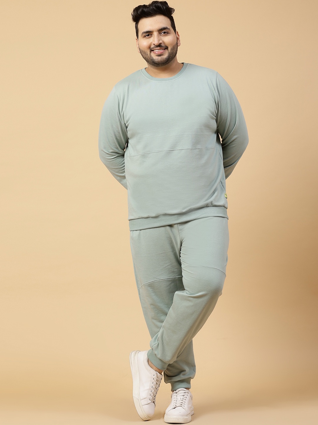

Rigo Plus Size Mid-Rise Cotton Tracksuit, Green