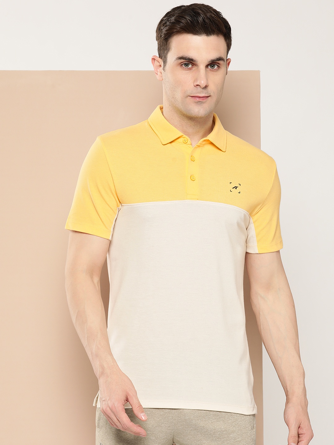 

Alcis Men Colourblocked Polo Collar Dry Tech T-shirt, White