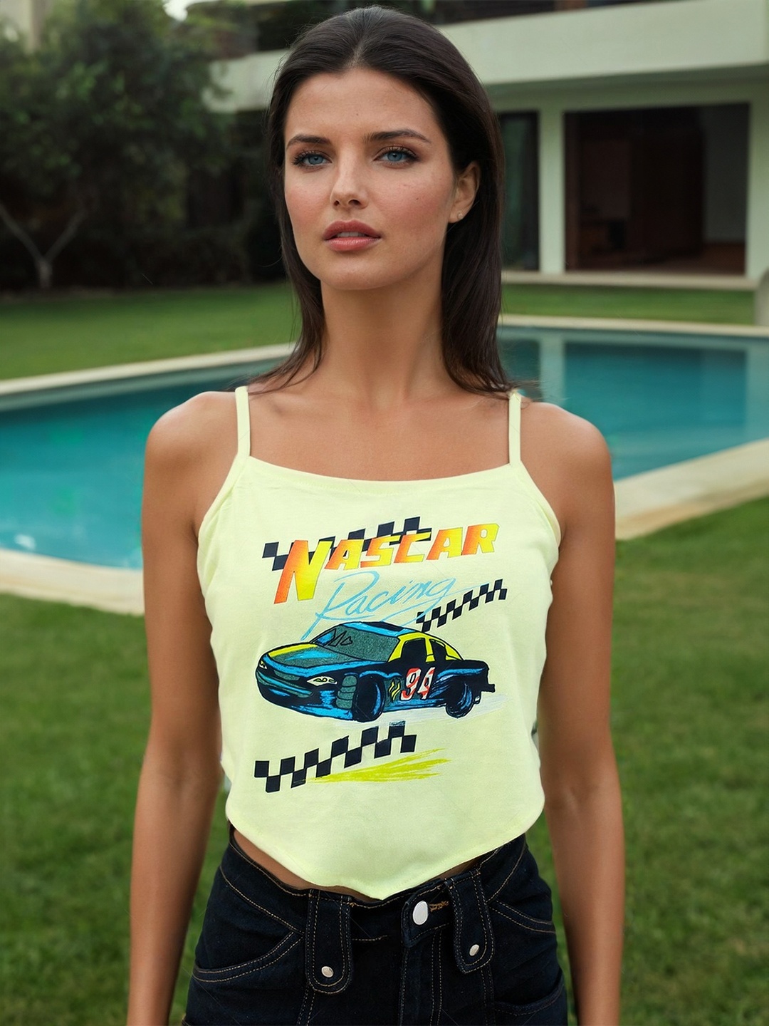 

Stylecast X Hersheinbox Printed Cotton Crop Top, Yellow