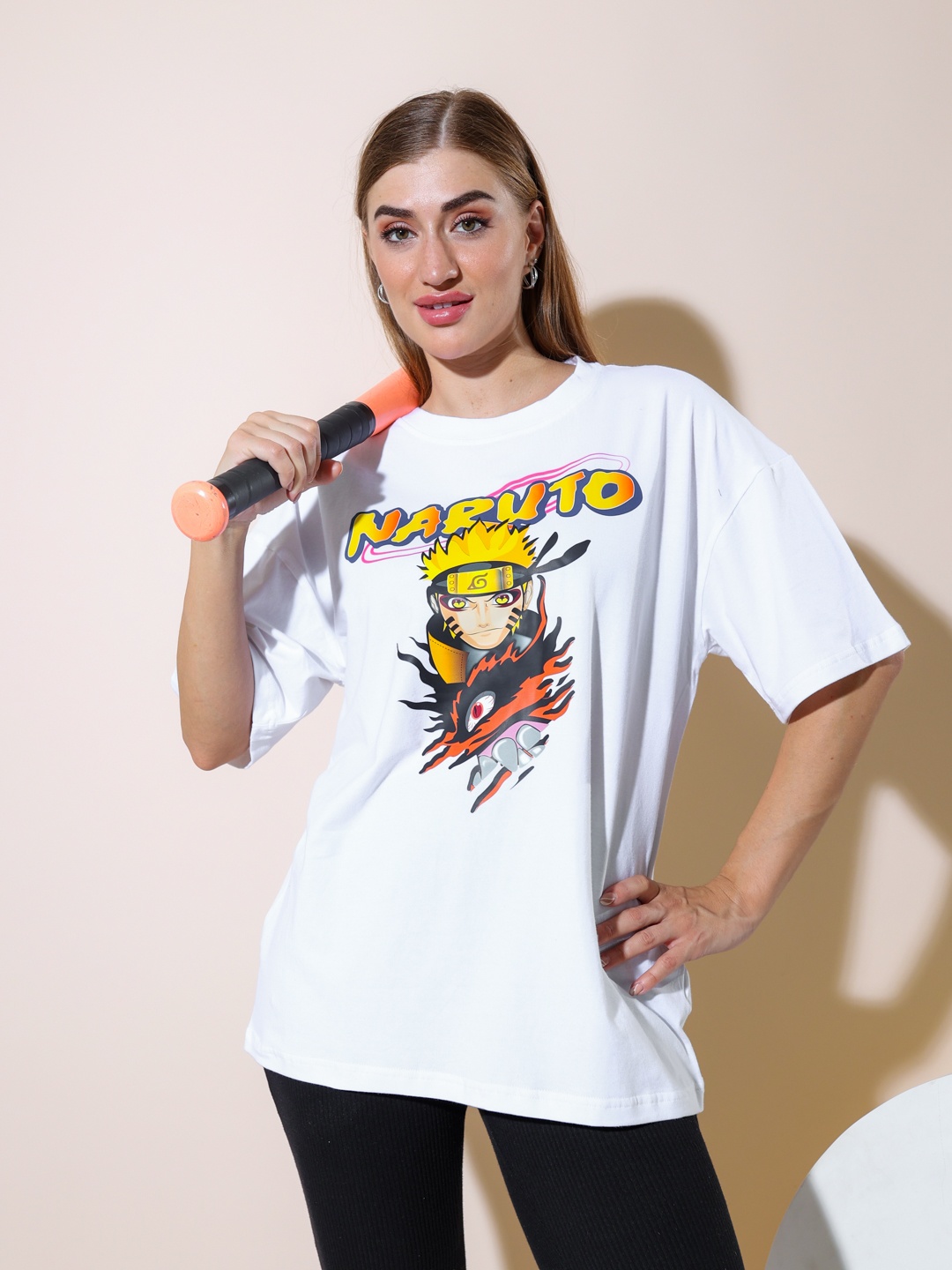

Stylecast X Hersheinbox Women Printed Pure Cotton Oversized T-shirt, White