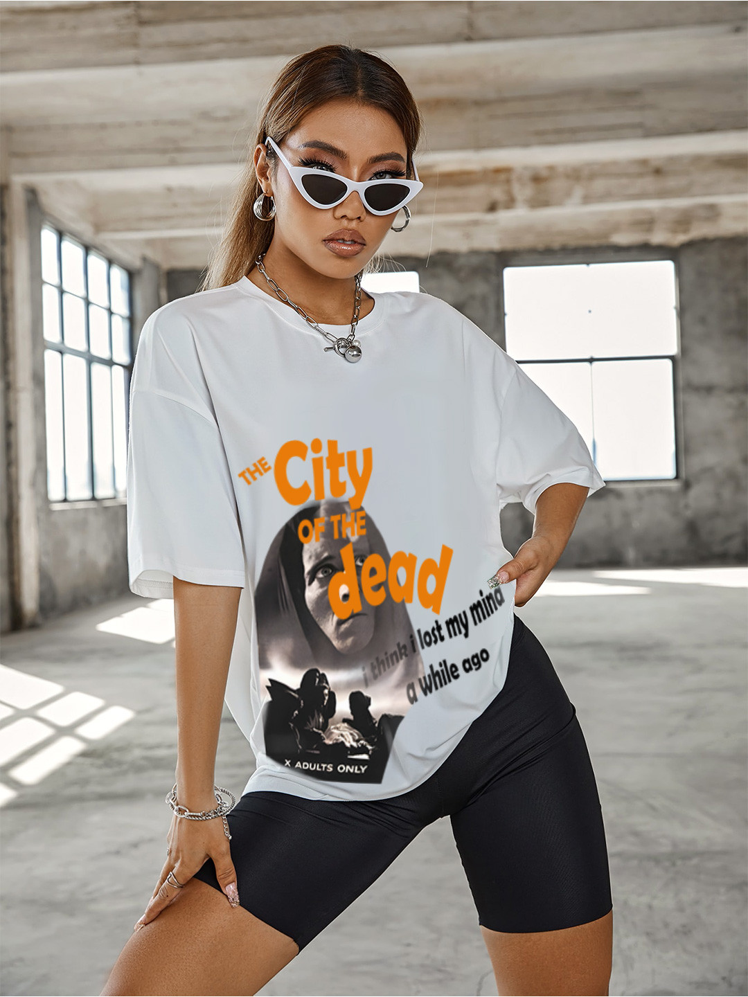 

Stylecast X Hersheinbox Women Typography Printed Drop-Shoulder Sleeves T-shirt, White
