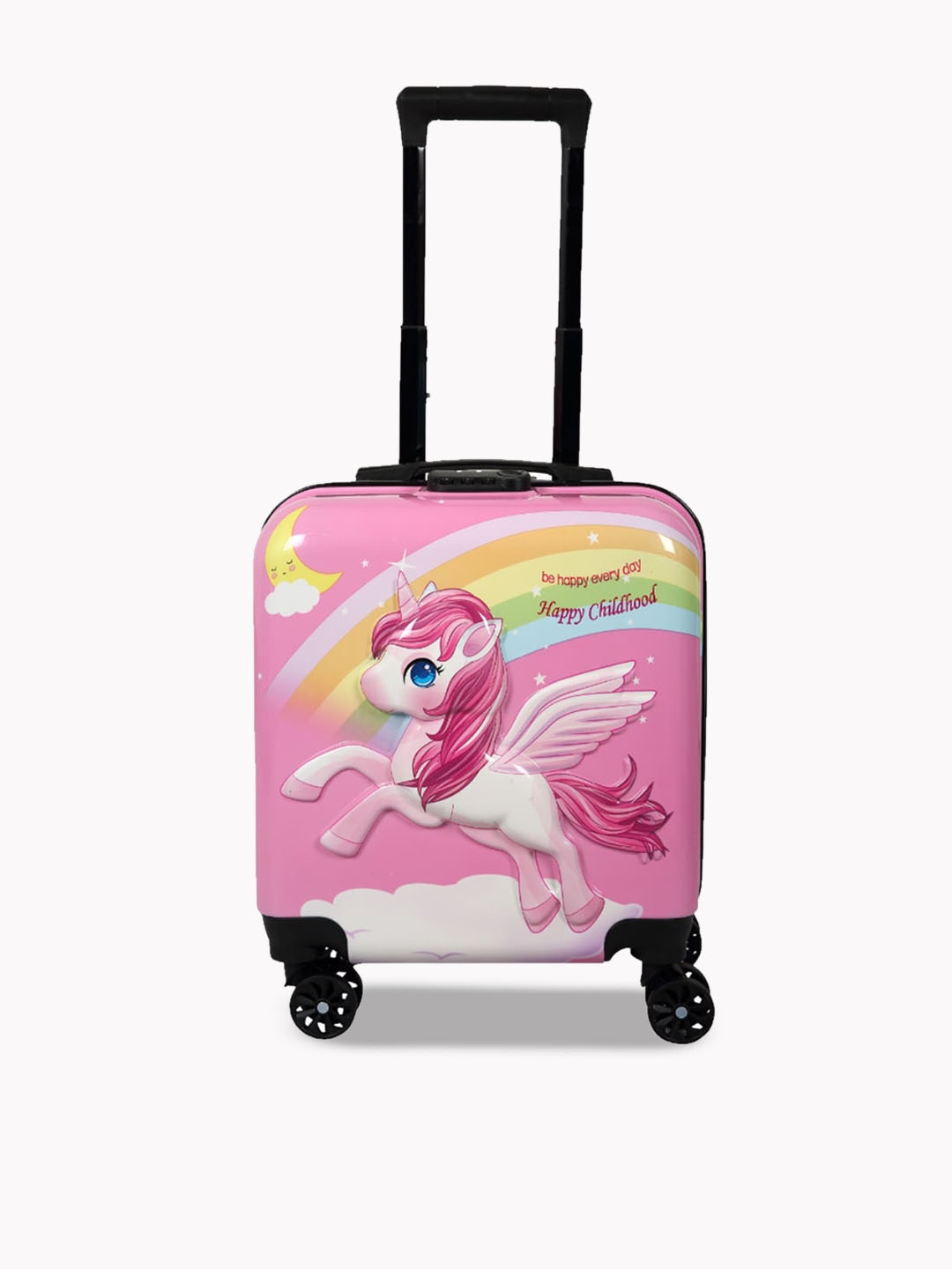 

Polo Class Kids Printed Hard Sided Medium Trolley Bag-45.7cm, Pink