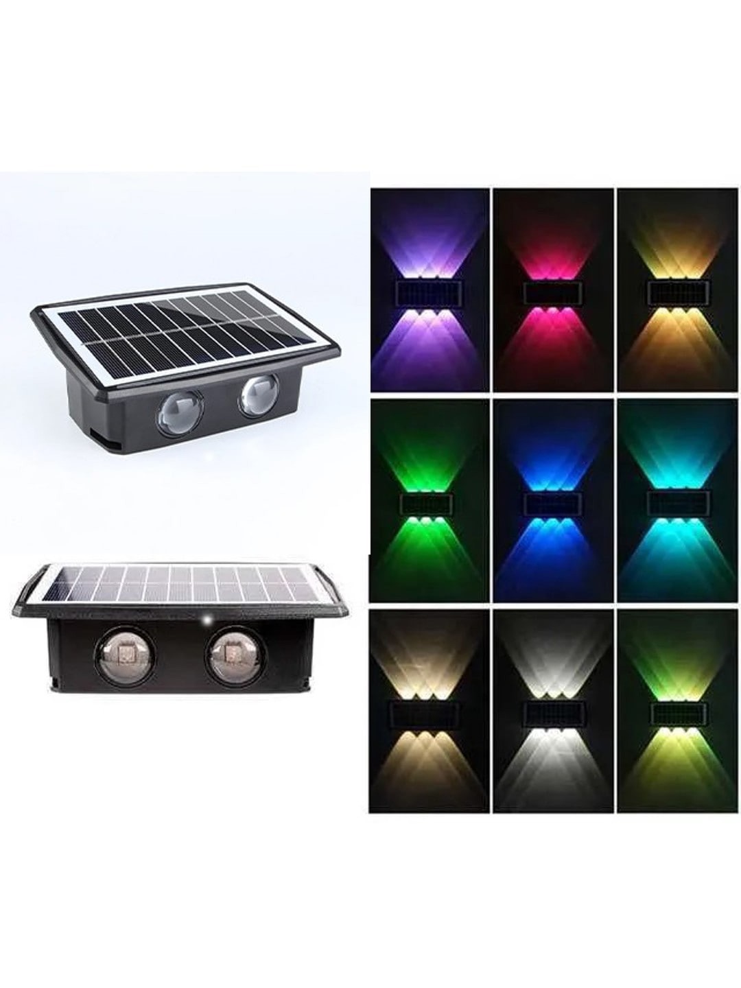 

XERGY Blue & Black Solar Fence Wall Light Outdoor Lamp