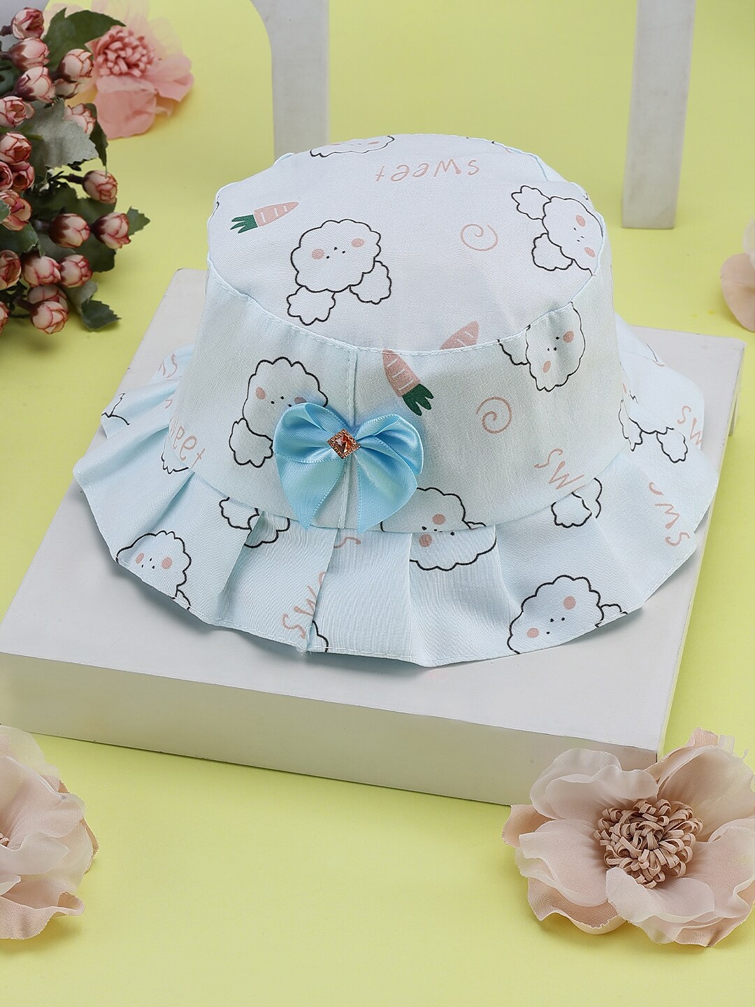 

PASSION PETALS Girls Printed Cotton Bucket Hat, Blue