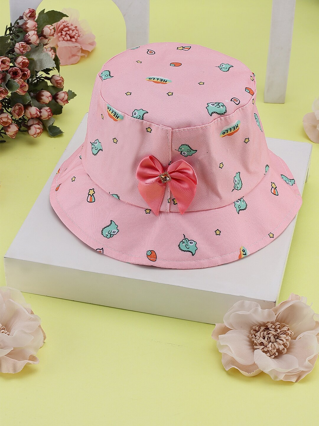 

PASSION PETALS Girls Strawberry Printed Bucket Hat, Pink