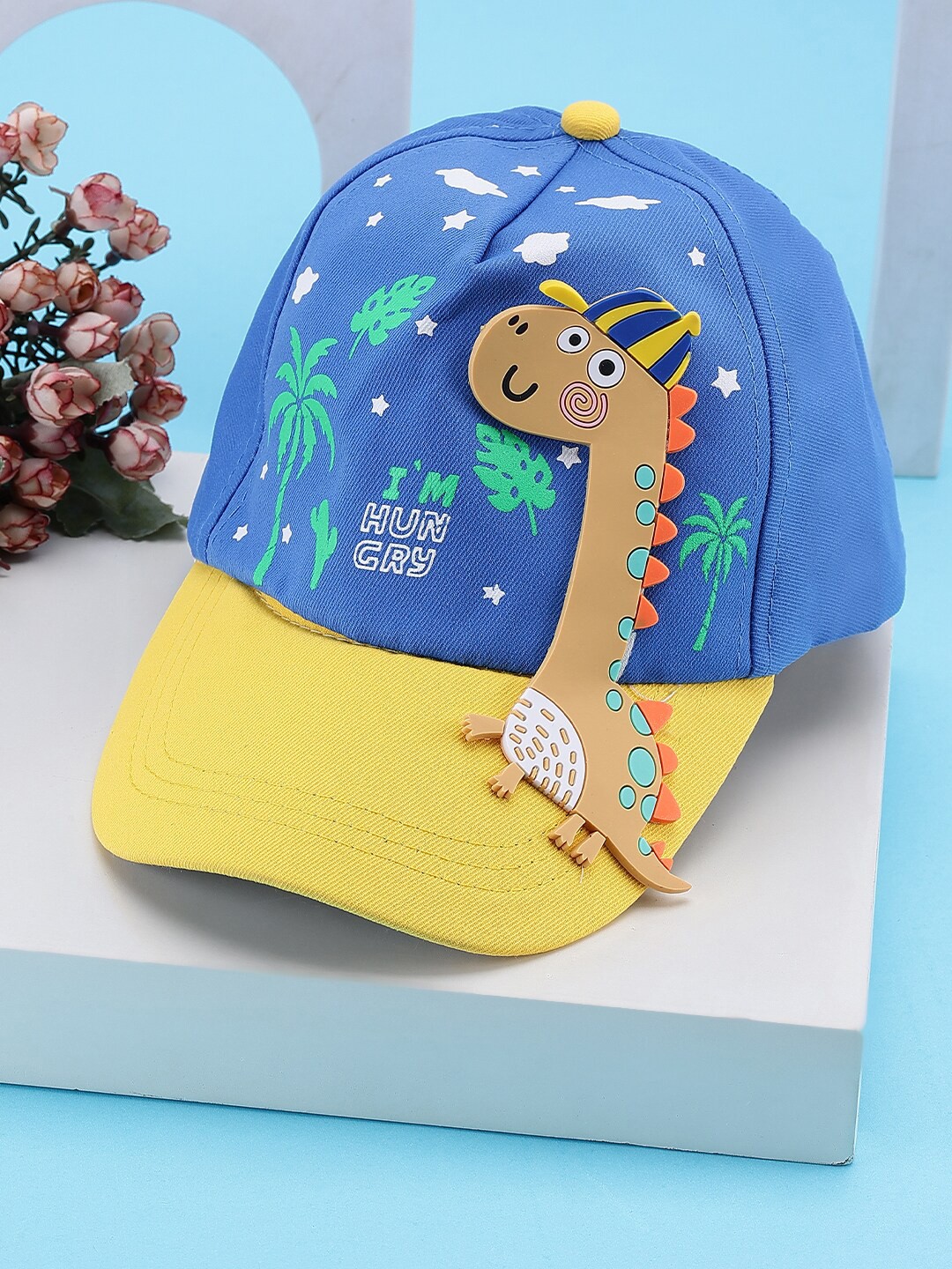

PASSION PETALS Boys Printed Cotton Baseball Cap, Blue
