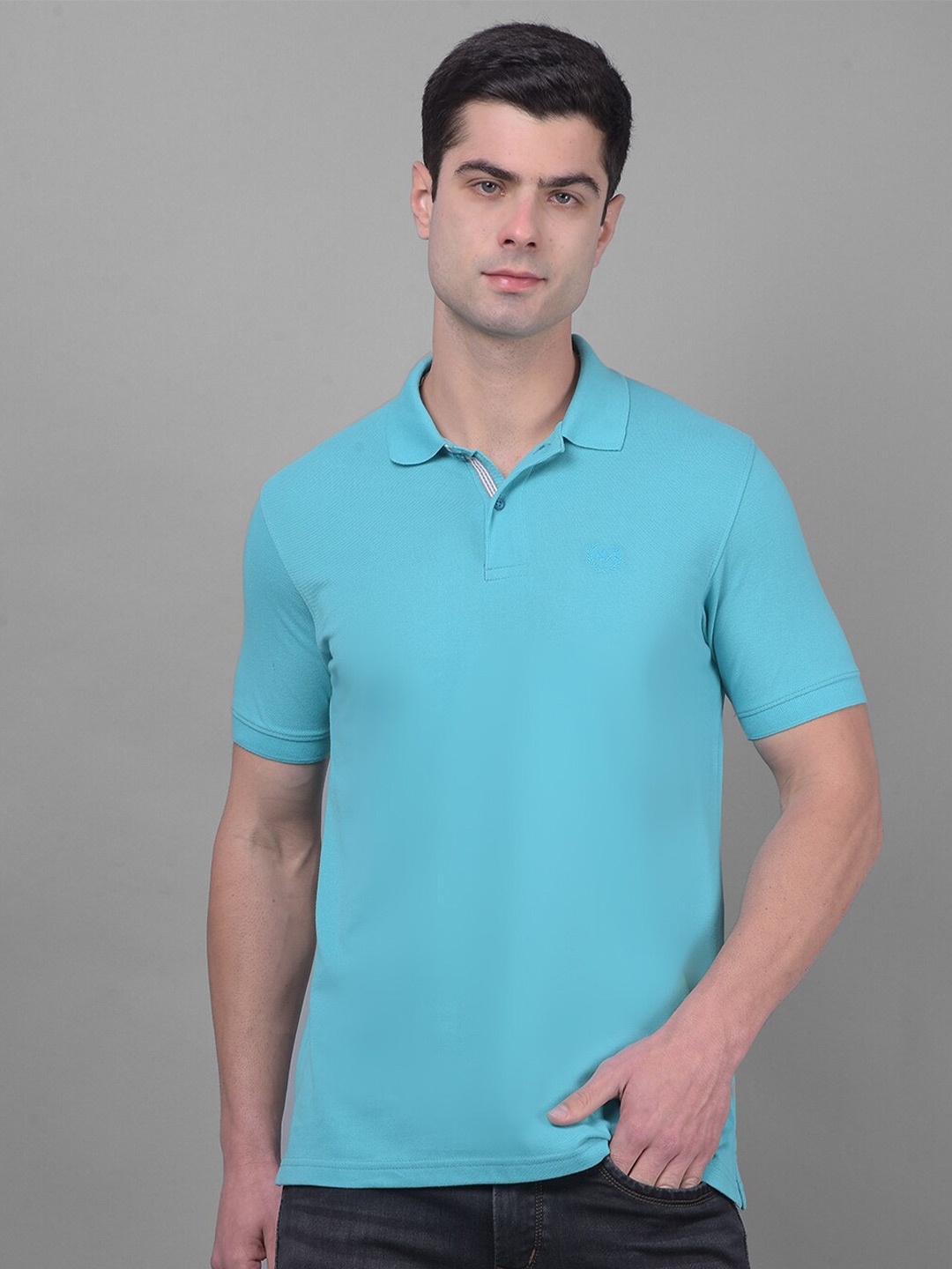 

COBB Polo Collar Short Sleeves Cotton T-shirt, Green