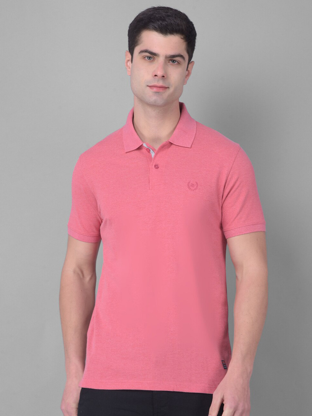 

COBB Polo Collar Cotton T-shirt, Pink