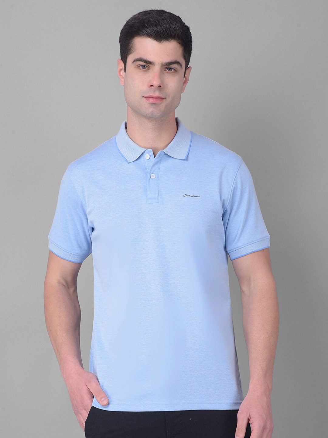

COBB Polo Collar Cotton T-shirt, Blue