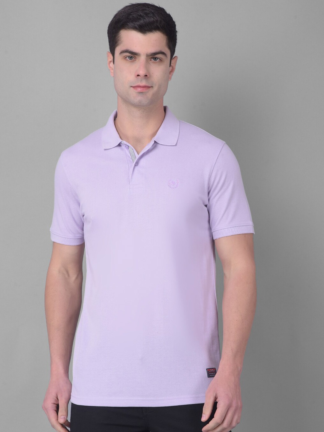 

COBB Polo Collar Cotton T-shirt, Purple