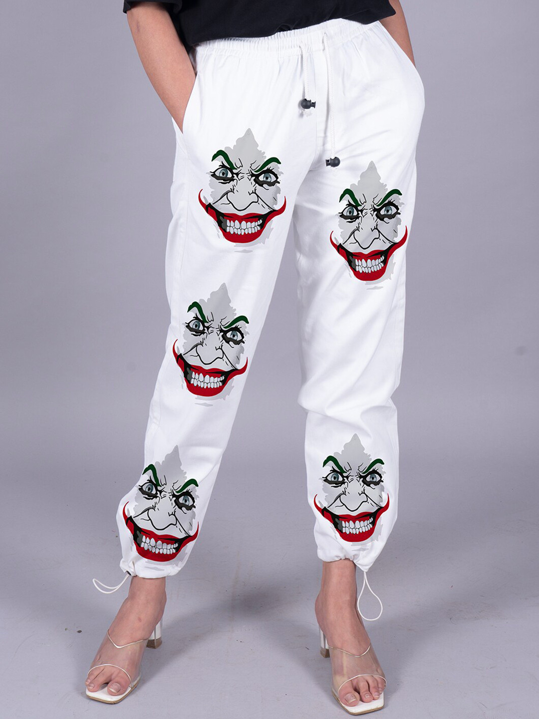 

VYVE Women Relaxed Printed Mid-Rise Regular Fit Jogger Trouser, White