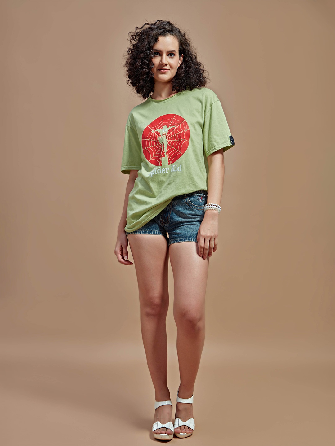 

STHULAS Women Printed T-shirt, Green