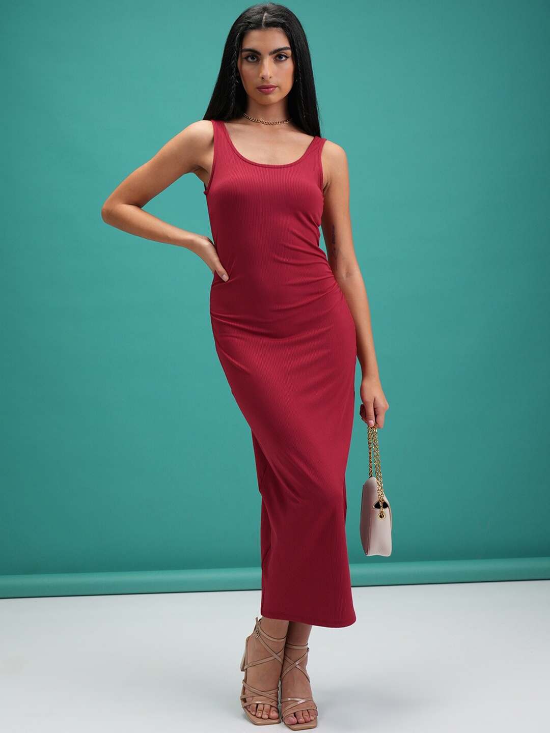 

Tokyo Talkies Scoop Neck Maxi Dress, Red