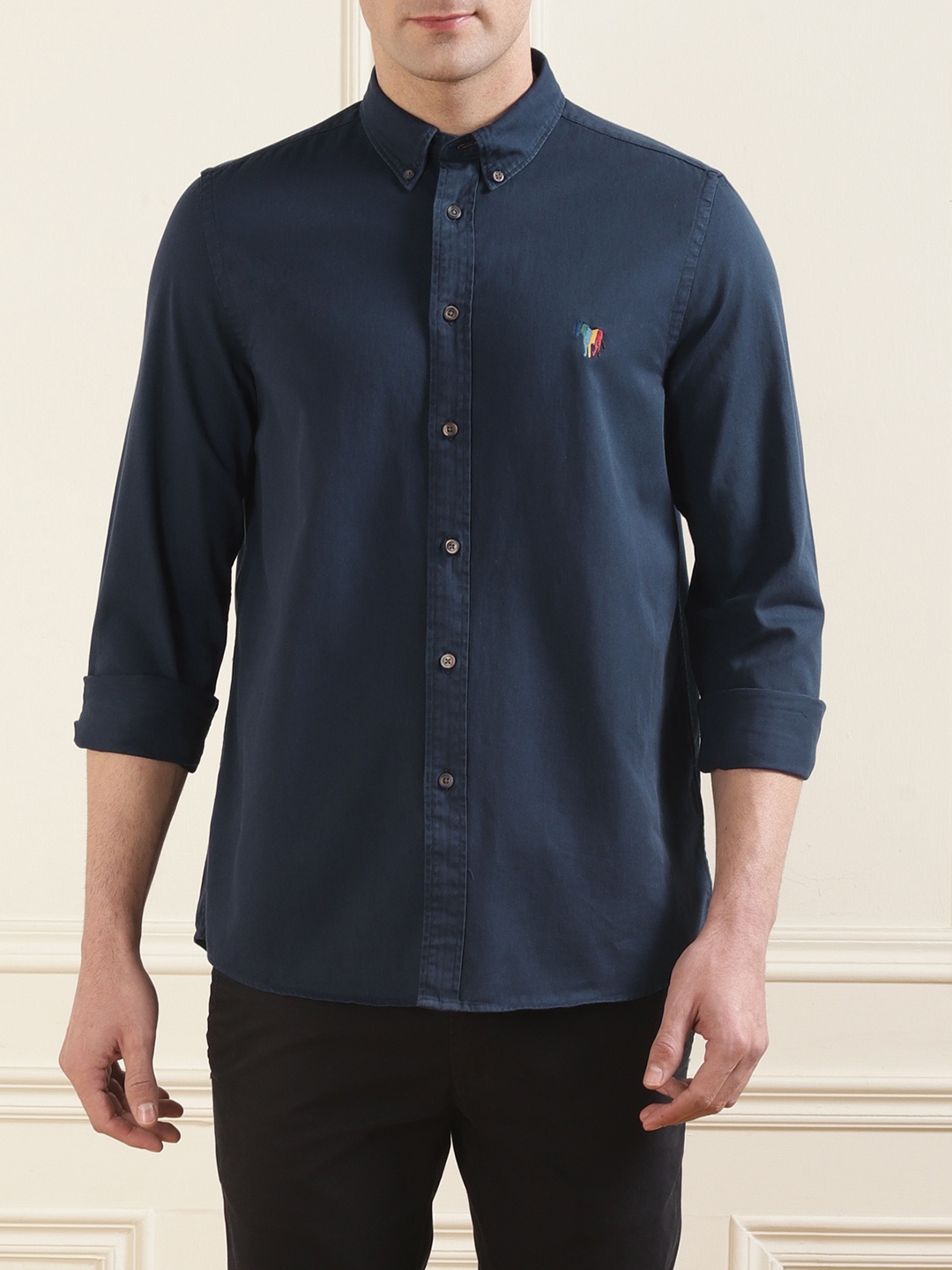 

PS By Paul Smith Men Opaque Casual Shirt, Navy blue