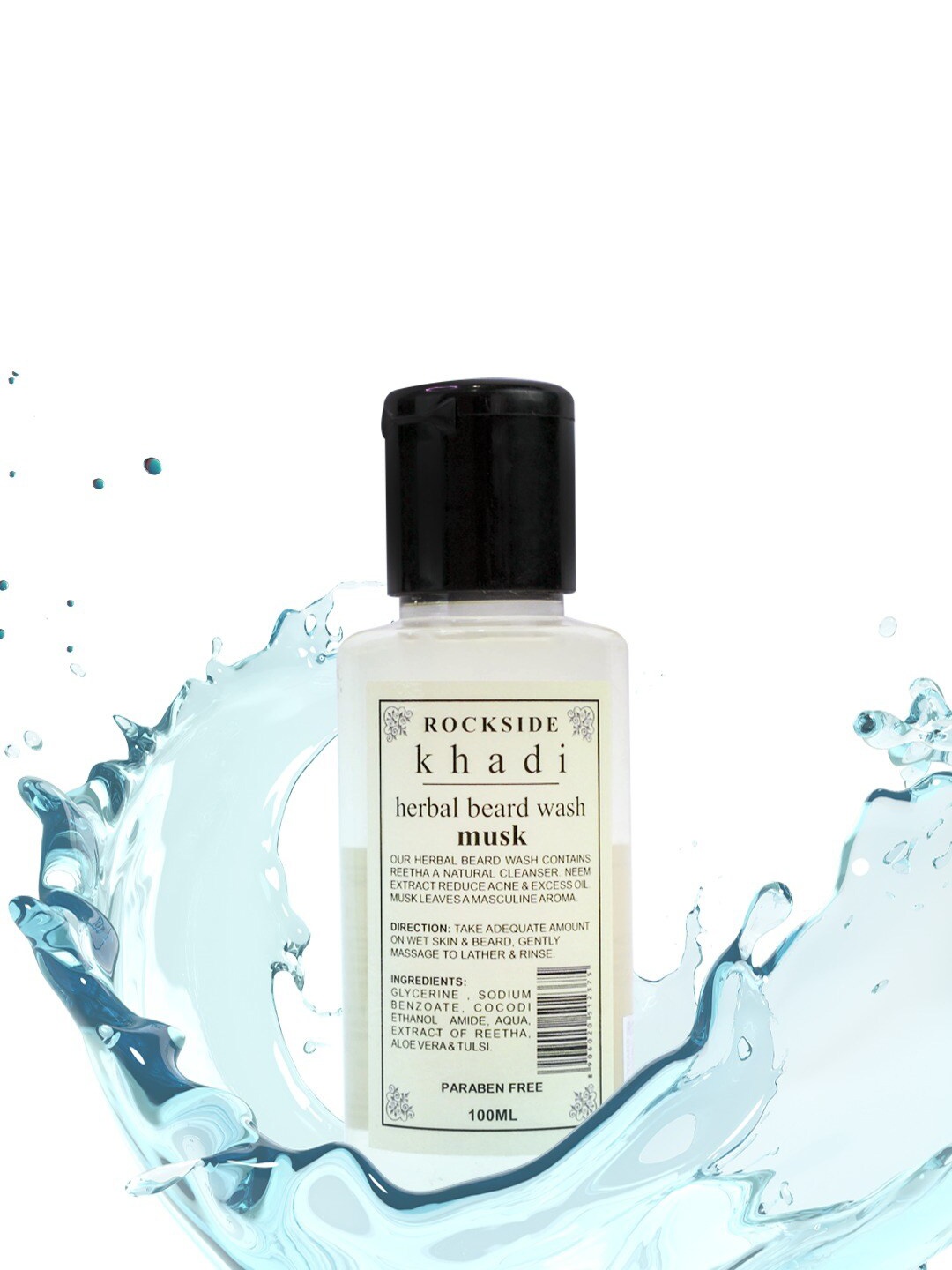 

ROCKSIDE KHADI Set Of 4 Herbal Beard Wash With Musk - 100ml Each, Yellow