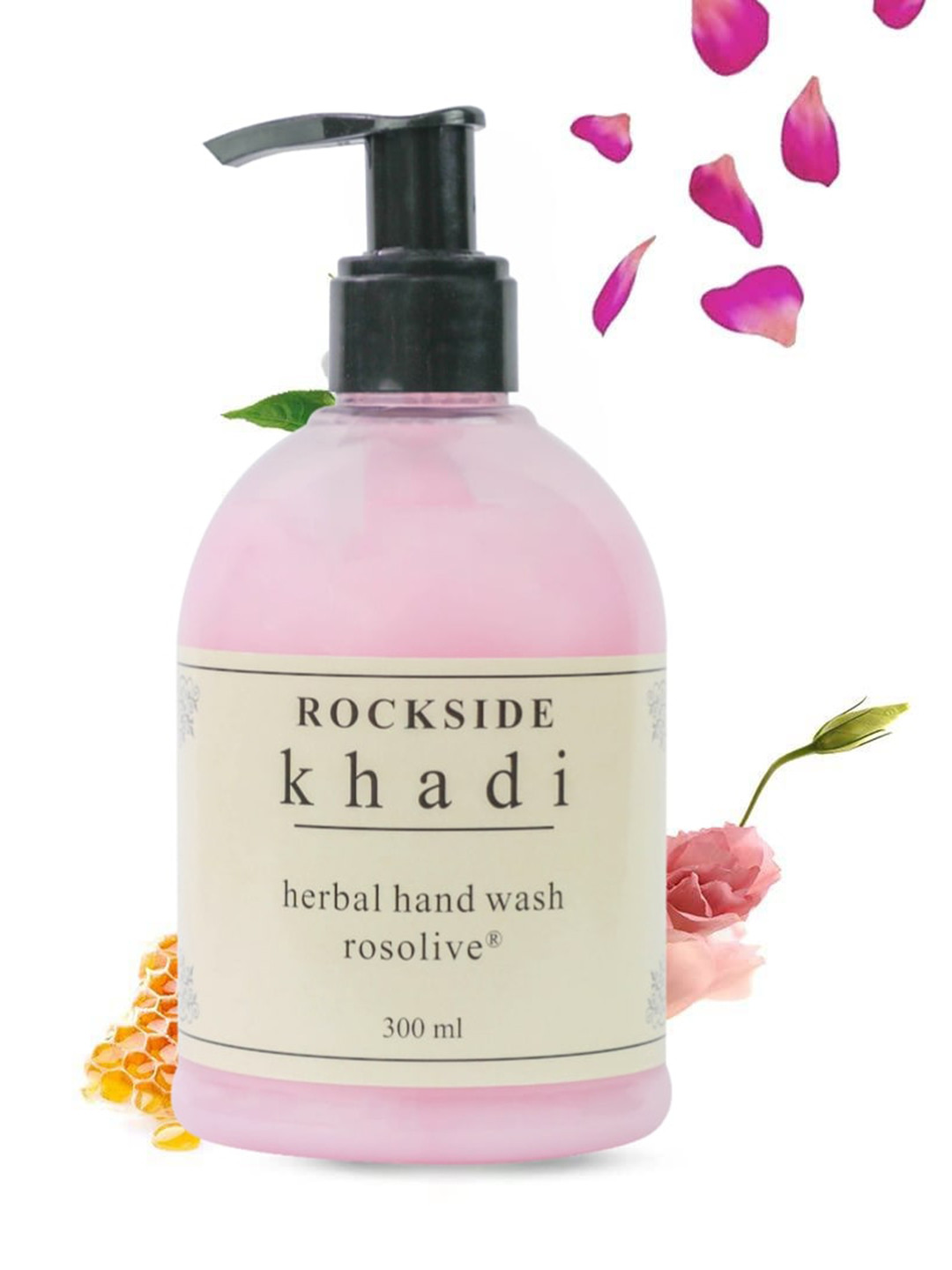 

ROCKSIDE KHADI Set Of 4 Herbal Hand Wash With Rosolive - 300ml Each, Pink