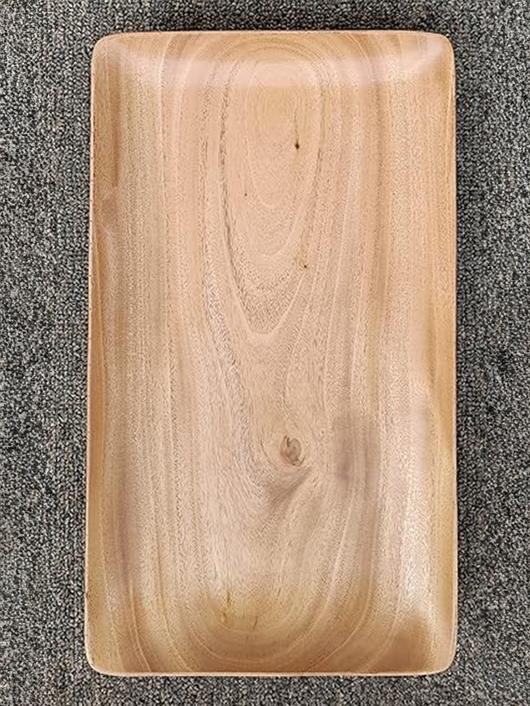 

INDIA MEETS INDIA Brown Textured Wooden Tray