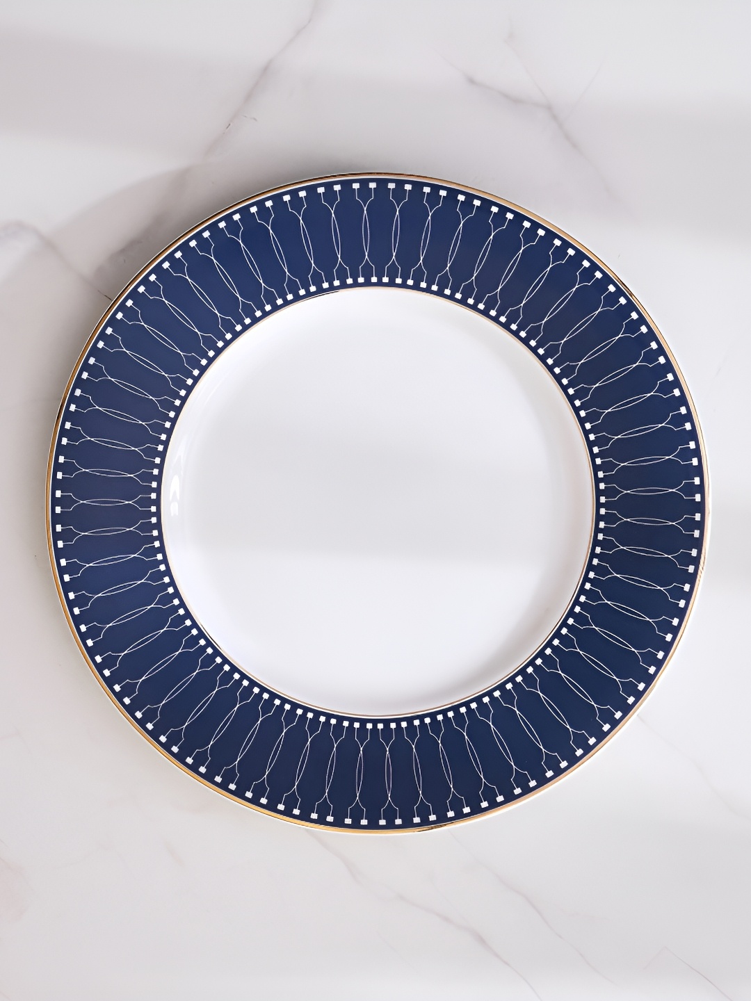 

Home Centre Blue & White Altius Winter Sky Printed Dishwasher Safe Dinner Plate