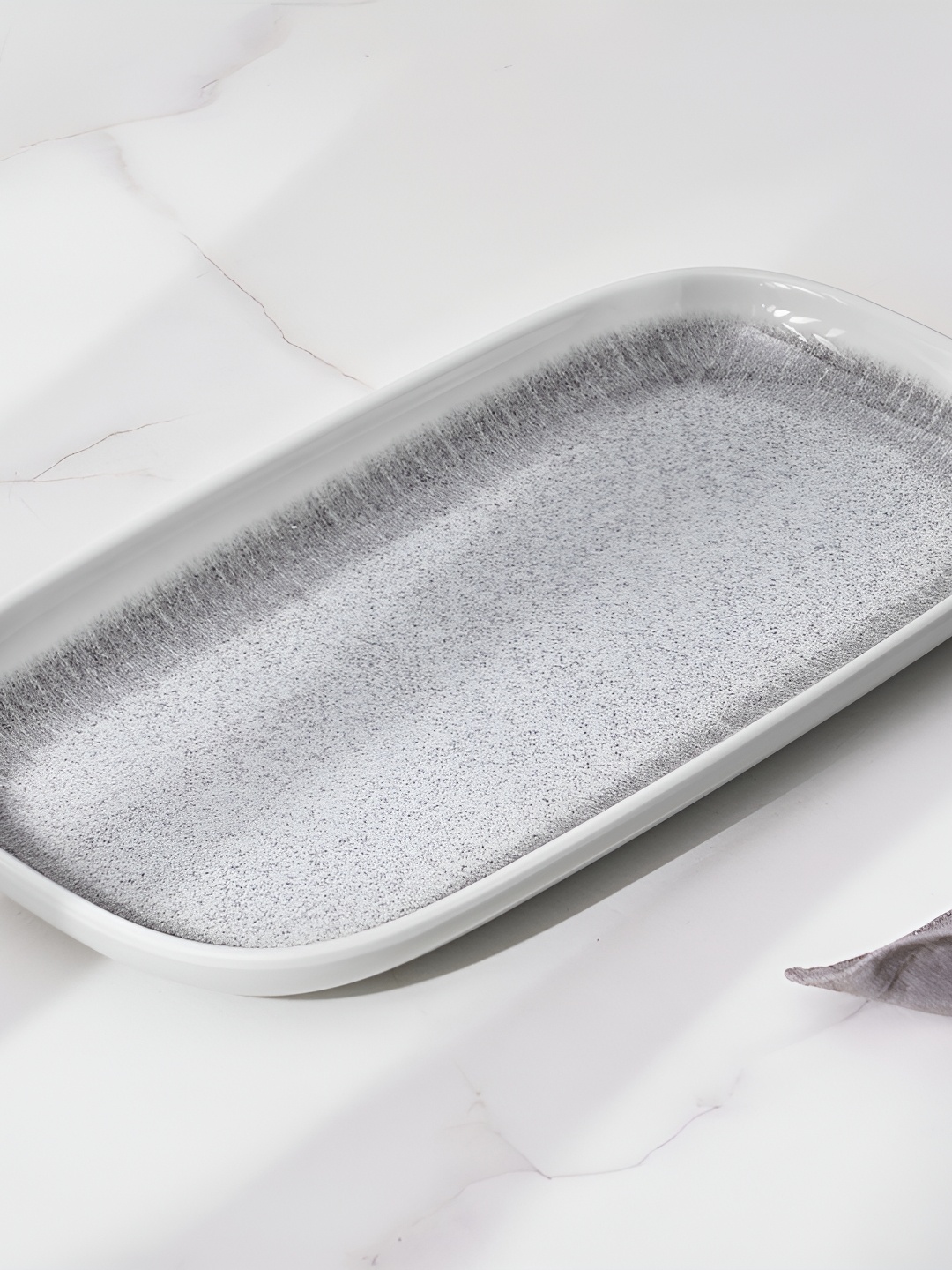 

Home Centre Grey Melamine Dishwasher Safe Serving Platter