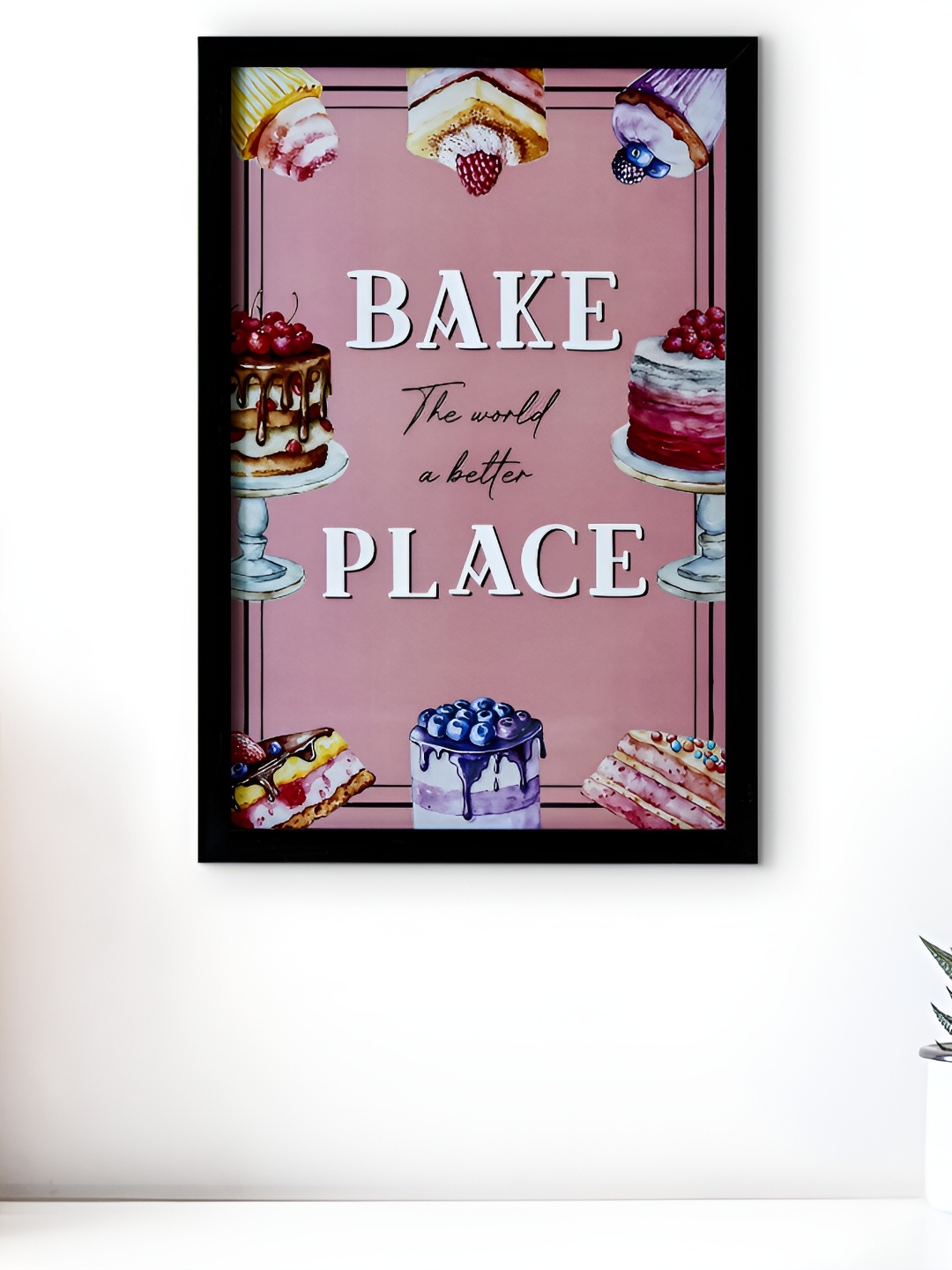 

Home Centre Pink & Black Spectrum Delight Wooden Bakers Life MDF Wall Photo Frames