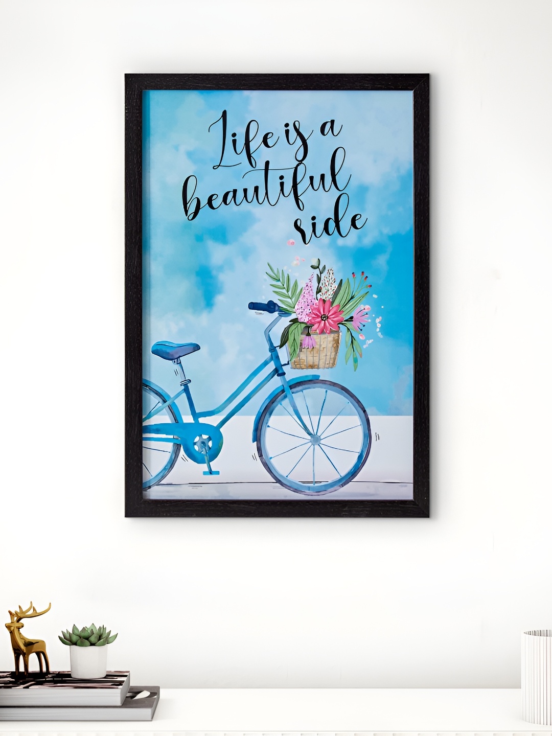 

Home Centre Blue & Pink Spectrum Serene The Bicycle MDF Wall Photo Frames